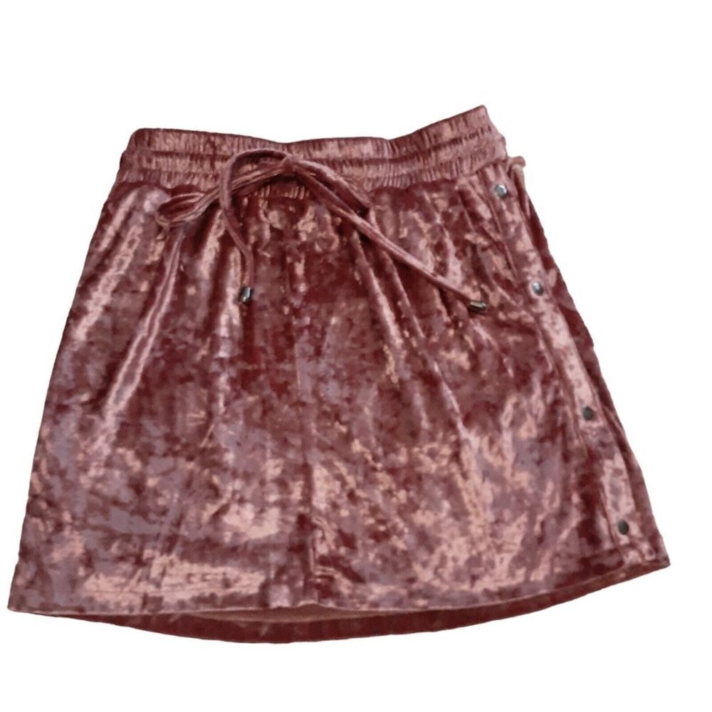 BSBW Keisha Pink Crushed Velvet Mini Skirt S Mini Skirt MRSP $ 108